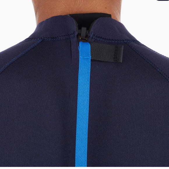 Kids' Surfing Wetsuit 4/3 Neoprene - 100 CW Blue Green - Picture 5 of 16